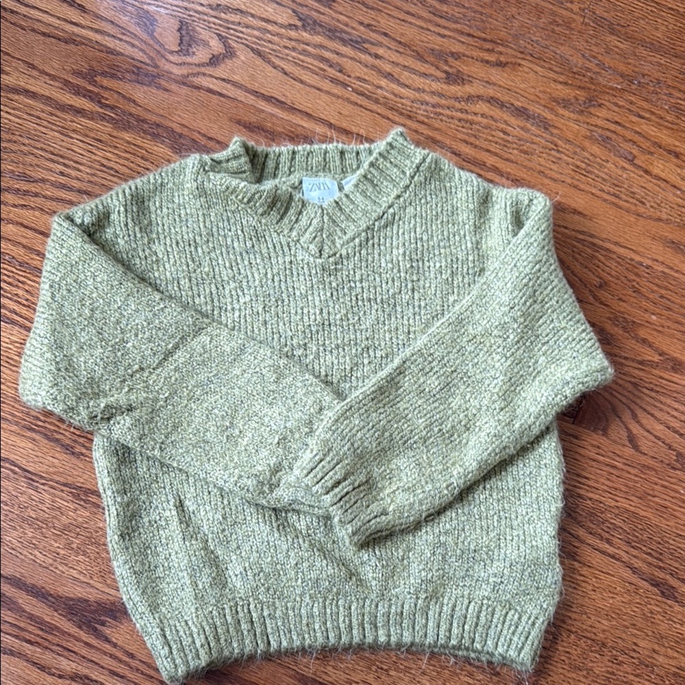 Zara Green Knit Sweater
